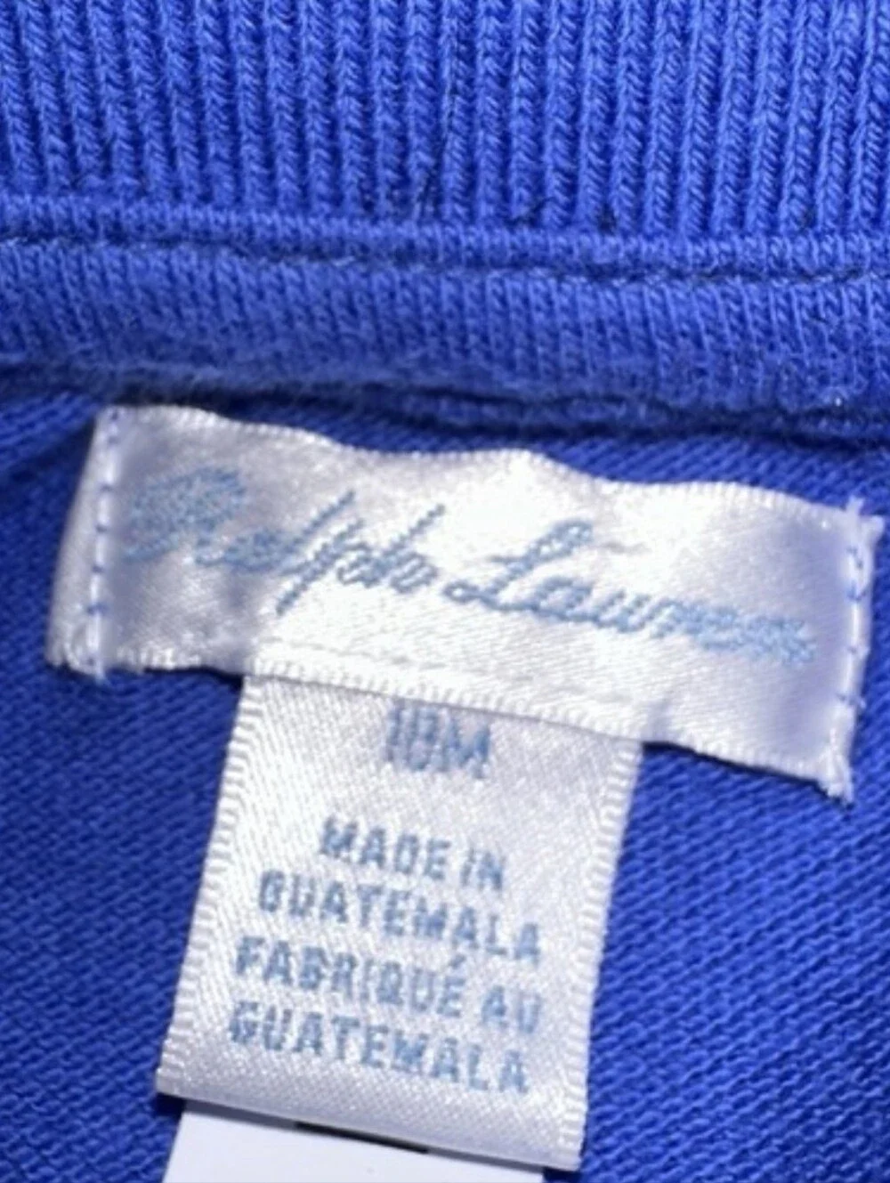 Ralph Lauren Royal Blue Paint-Splatter Polo Romper